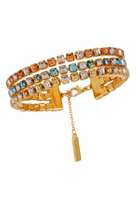 True Religion Crystal Chain Bracelet