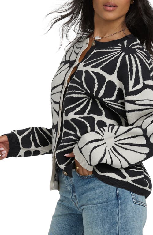 Billabong Overheated Colorblock Cotton Blend Cardigan In Black