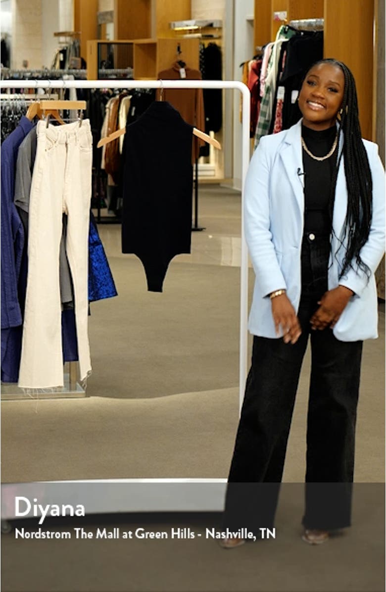 Ballet Body Mock Neck Thong Bodysuit, sales video thumbnail