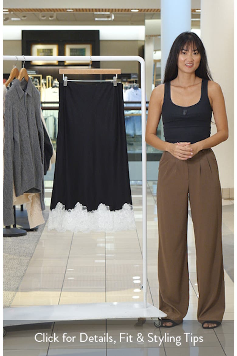 Shantel Lace Trim Midi Skirt video