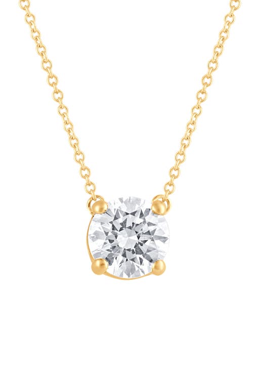 Badgley Mischka Collection Round Cut Lab Created Diamond Necklace In Gold