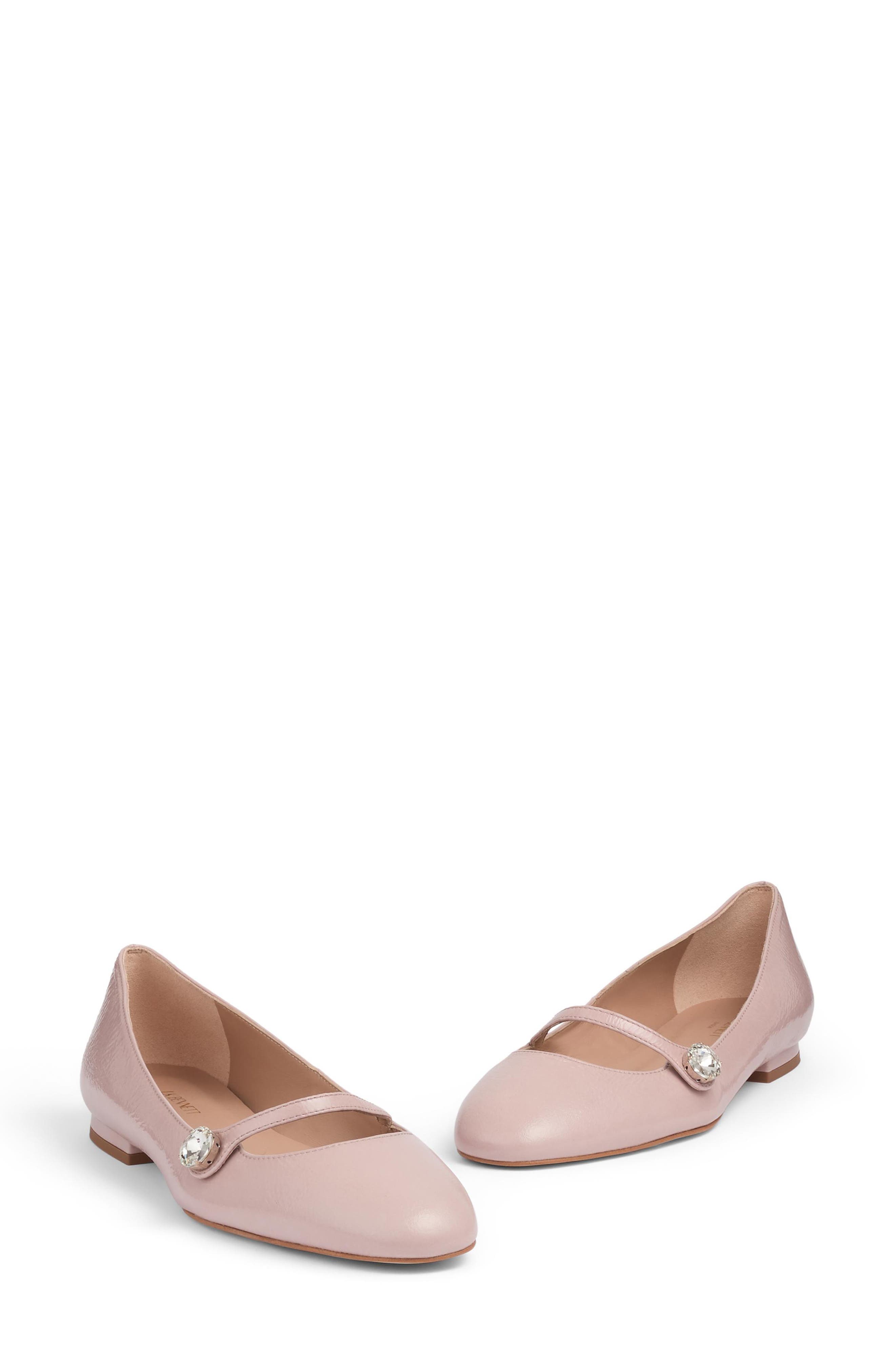 LK Bennett Crystal Button Flat, Alternate, color, 