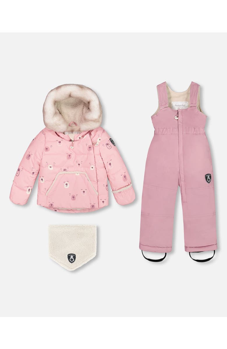 Deux par Deux Baby Girl's Two Piece Baby Snowsuit Orchid, Main, color, 