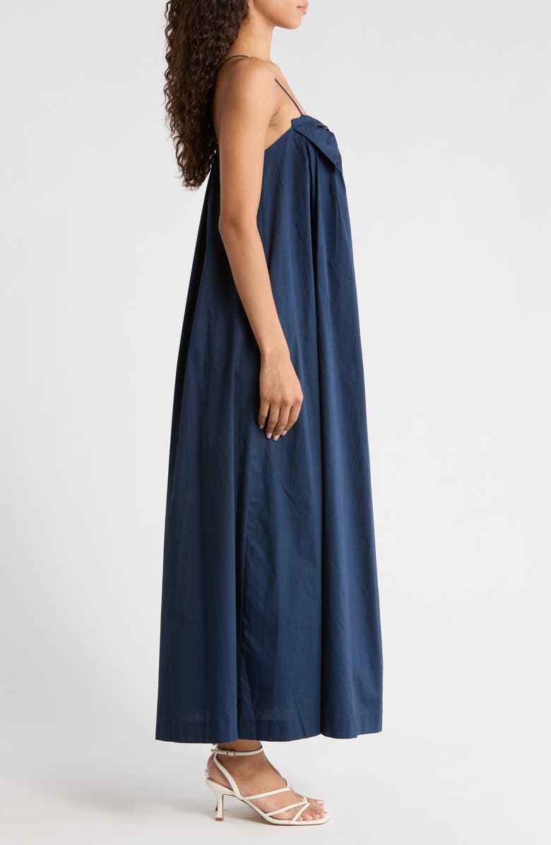 SUGARLIPS Melly Pleated Bow Maxi Dress, Alternate, color, Navy