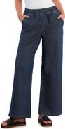 HINT OF BLU Pull-On Wide Leg Knit Jeans
