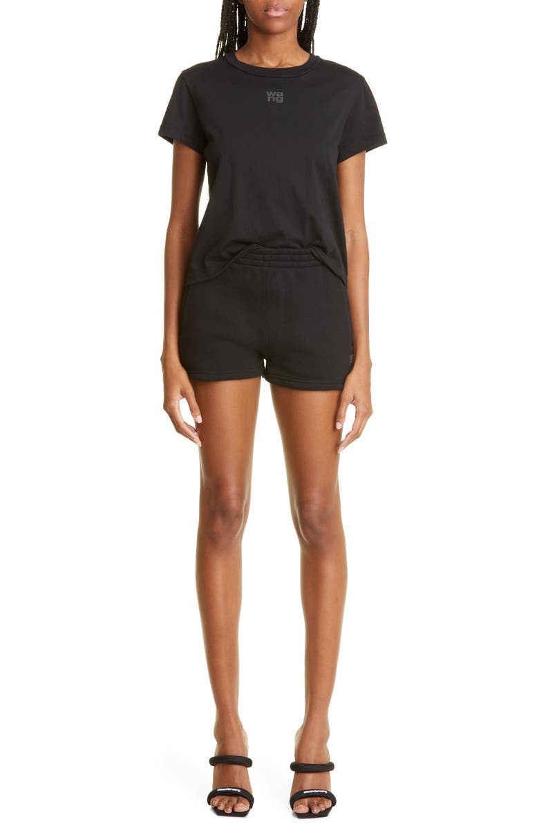 alexanderwang.t Women's Shrunken Cotton Logo Tee, Alternate, color, 