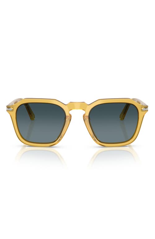 Persol 52mm Polarized Gradient Square Sunglasses In Yellow