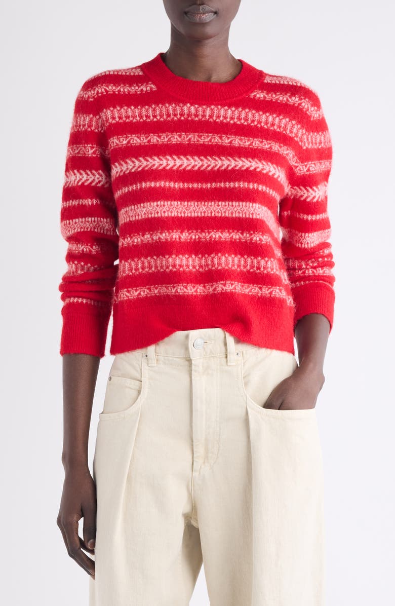 Isabel Marant Étoile Amity Brushed Mohair & Wool Blend Sweater, Main, color, Red