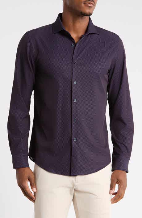 Geo Dressy Tech Button-Up Shirt