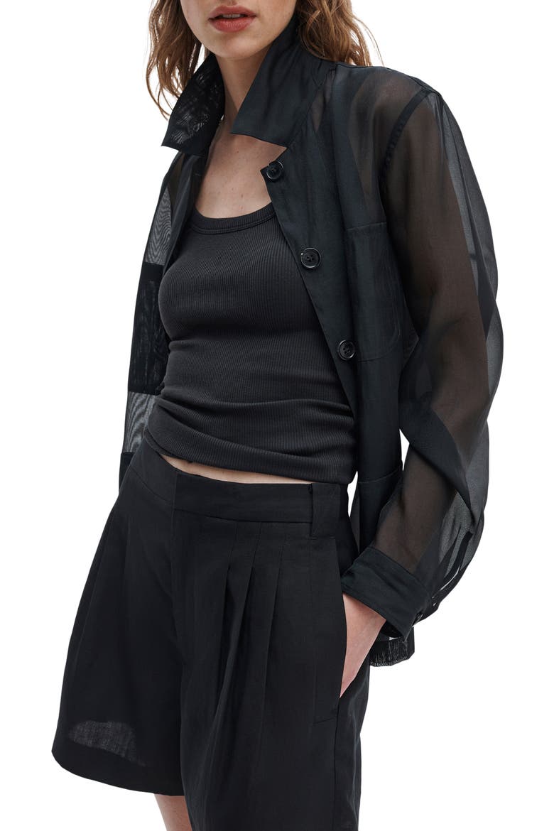 Chappell Pleated Shorts, Alternate, color, BLACK