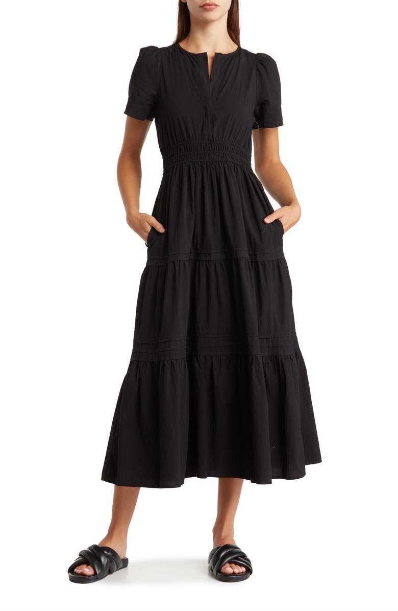 STITCHDROP Tempe Cotton Maxi Dress, Main, color, Black