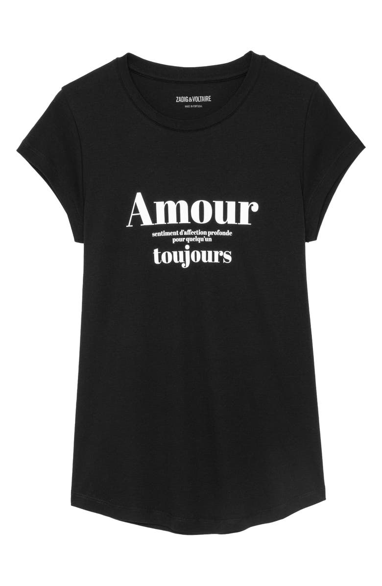 Zadig & Voltaire Amour Toujours Cotton Graphic Tee, Alternate, color, 