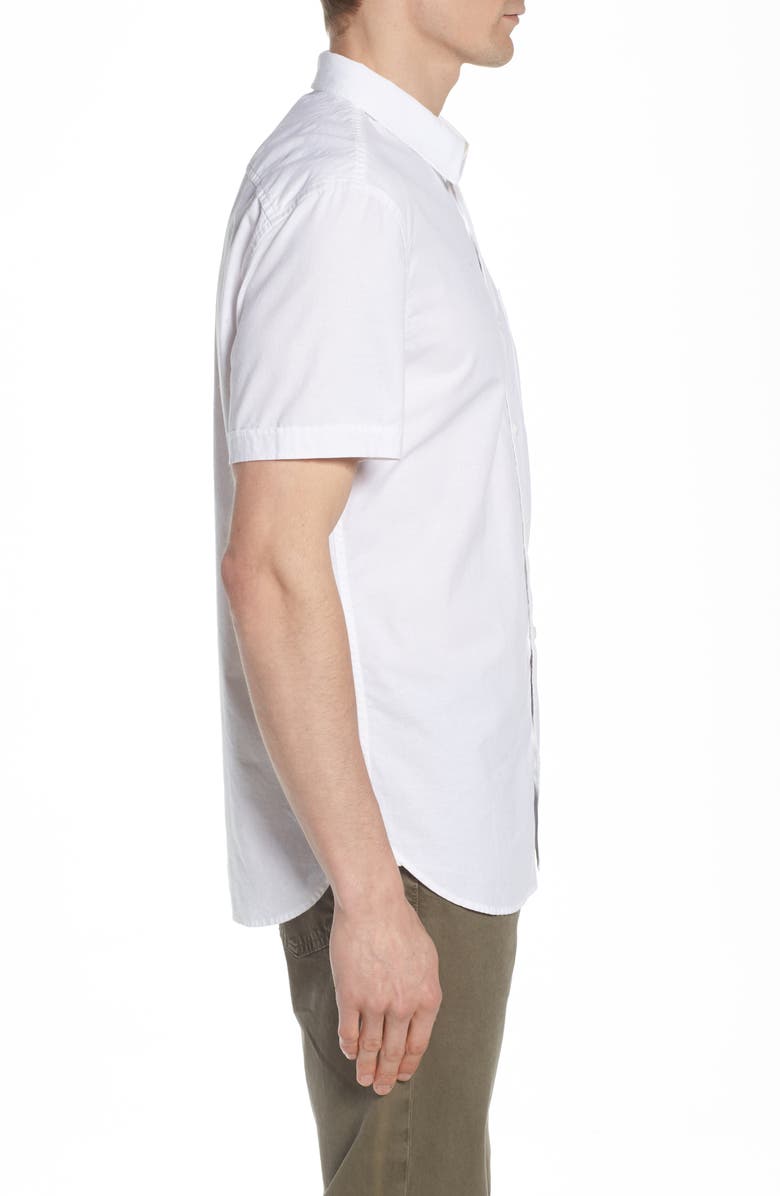 AG Pearson Regular Fit Short Sleeve Sport Shirt, Alternate, color, True White