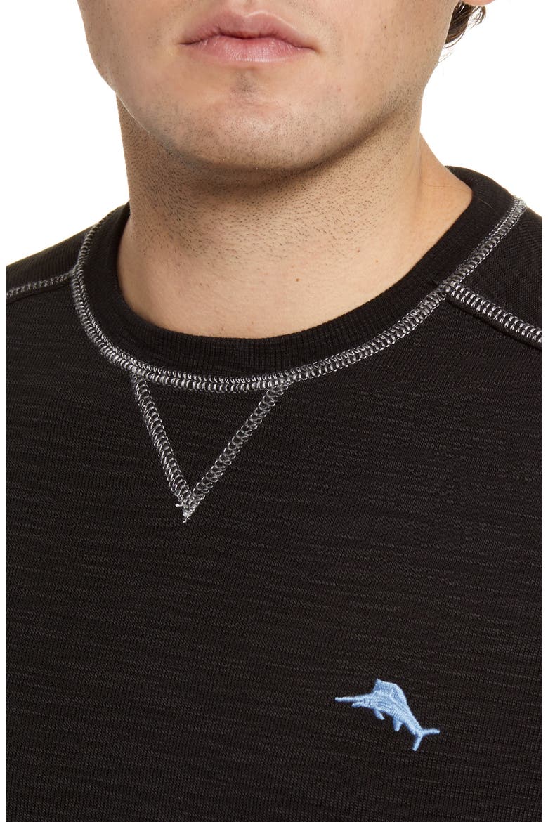 Tomma Bahama Tobago Bay Crewneck Sweatshirt, Alternate, color, BLACK