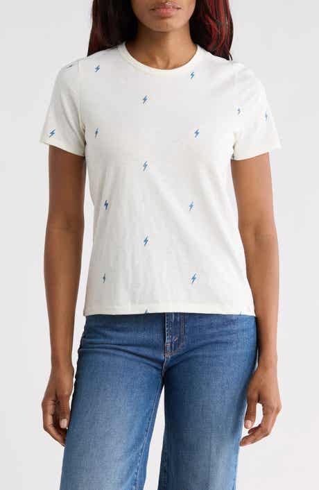 Allover Bolt Cotton Graphic T-Shirt