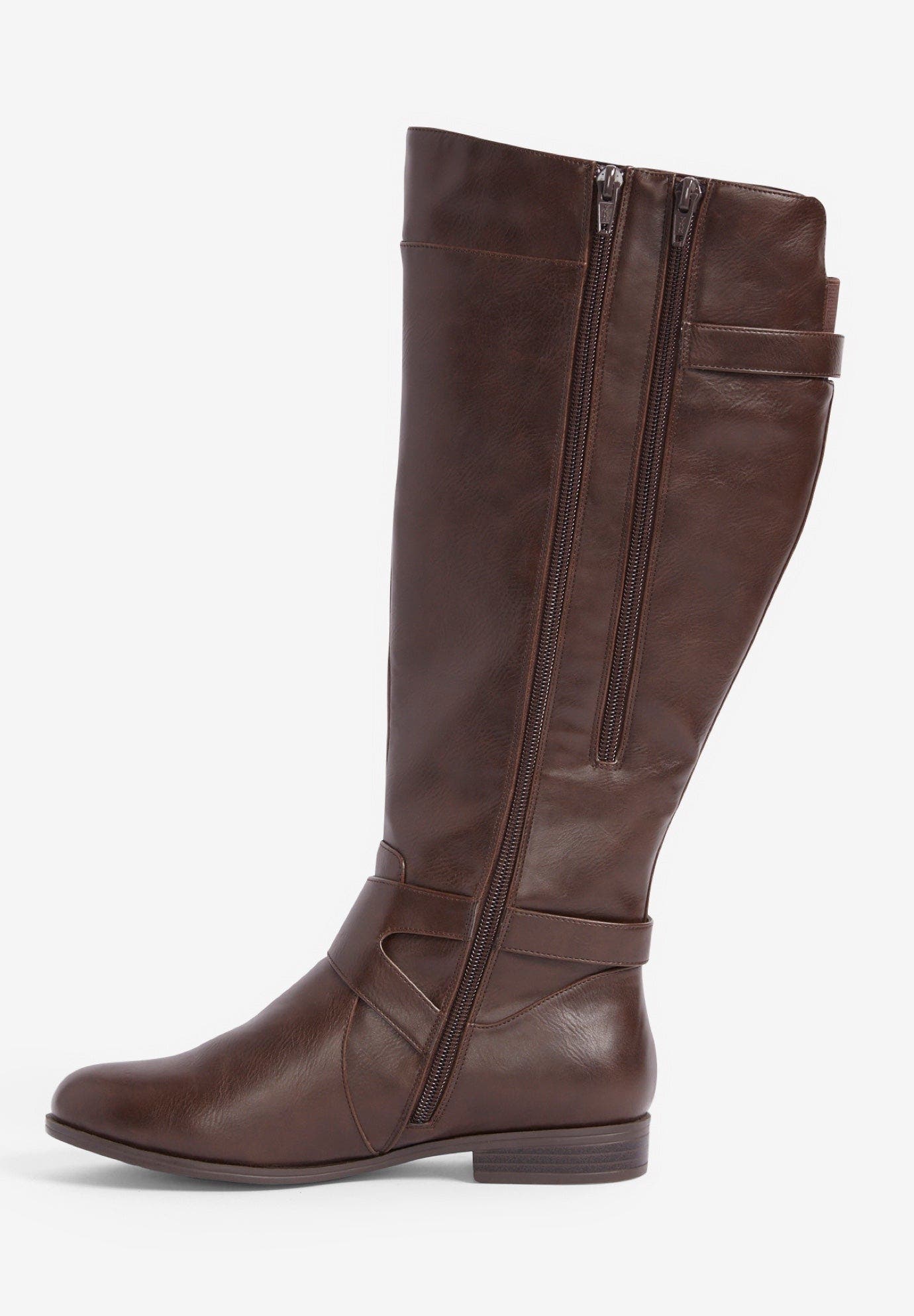 The Whitley Wide Calf Boot, Alternate, color, BROWN