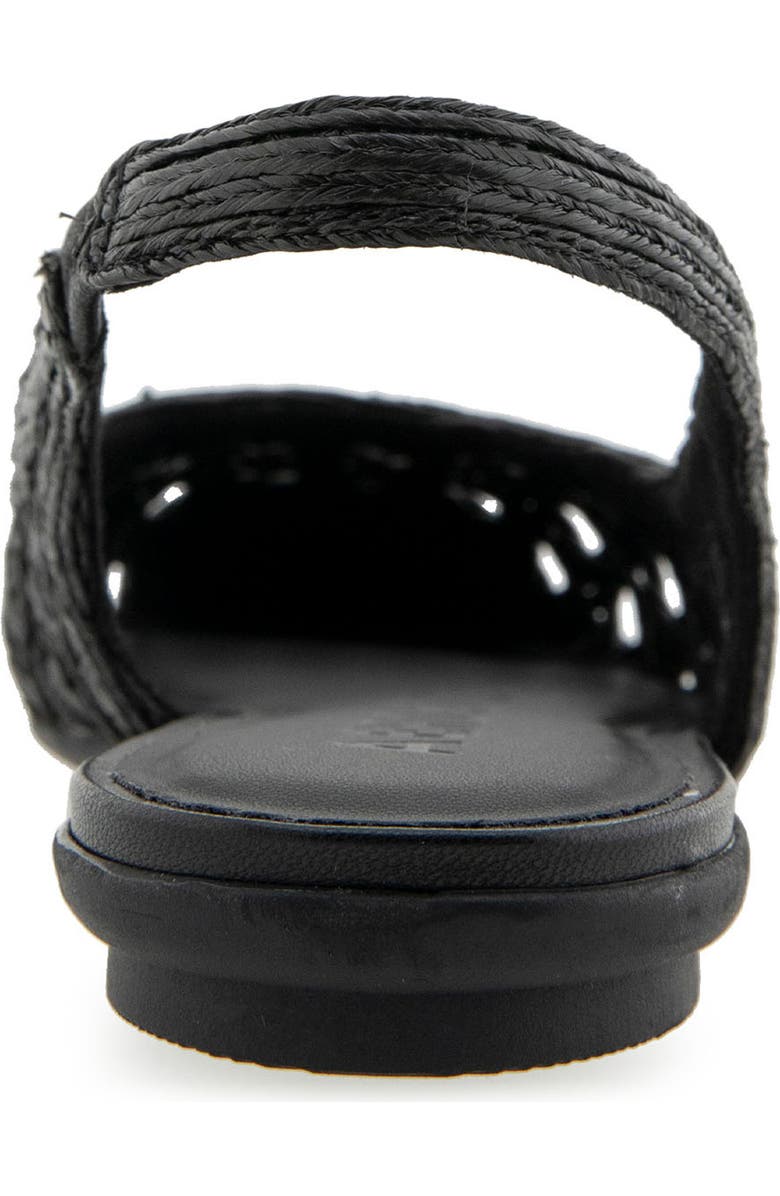 Aerosoles Diego Slingback Pointed Cap Toe Raffia Flat, Alternate, color, Black Ember Raffia