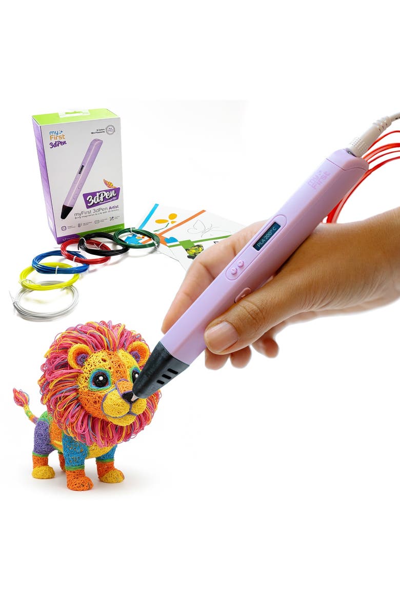 3D Pen Artist - 3D Printing Pen with 6 PLA Filament Colors, Stencil Book, Main, color, Purple
