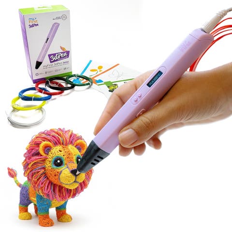 3D Pen Artist - 3D Printing Pen with 6 PLA Filament Colors, Stencil Book