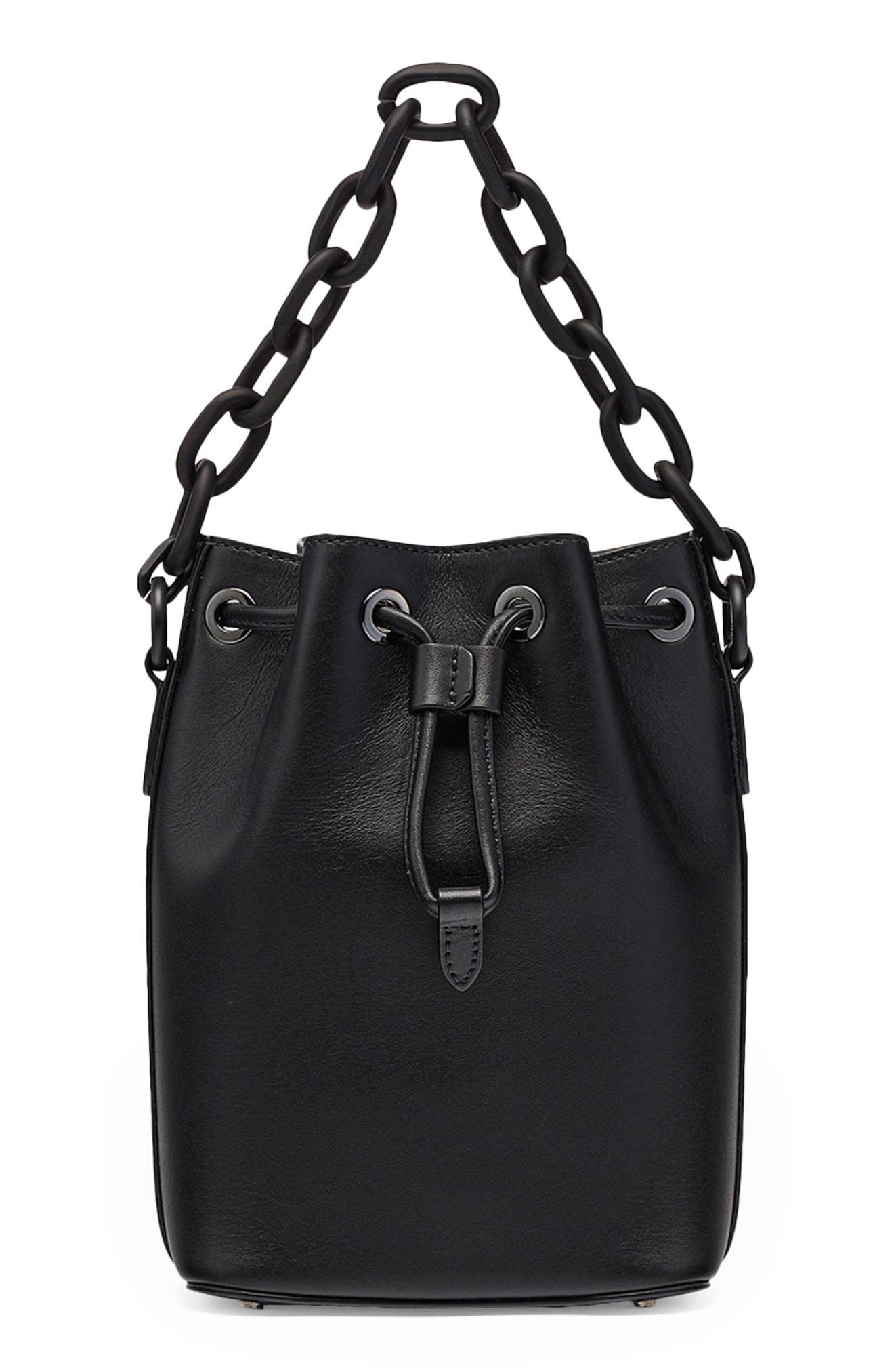 MCM Mini Drawstring Leather Bucket Bag, Alternate, color, 