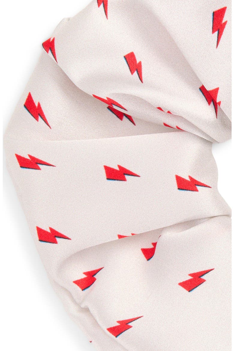Lost Pattern David Bowie Bolt Print Silk Scrunchie | Nordstrom