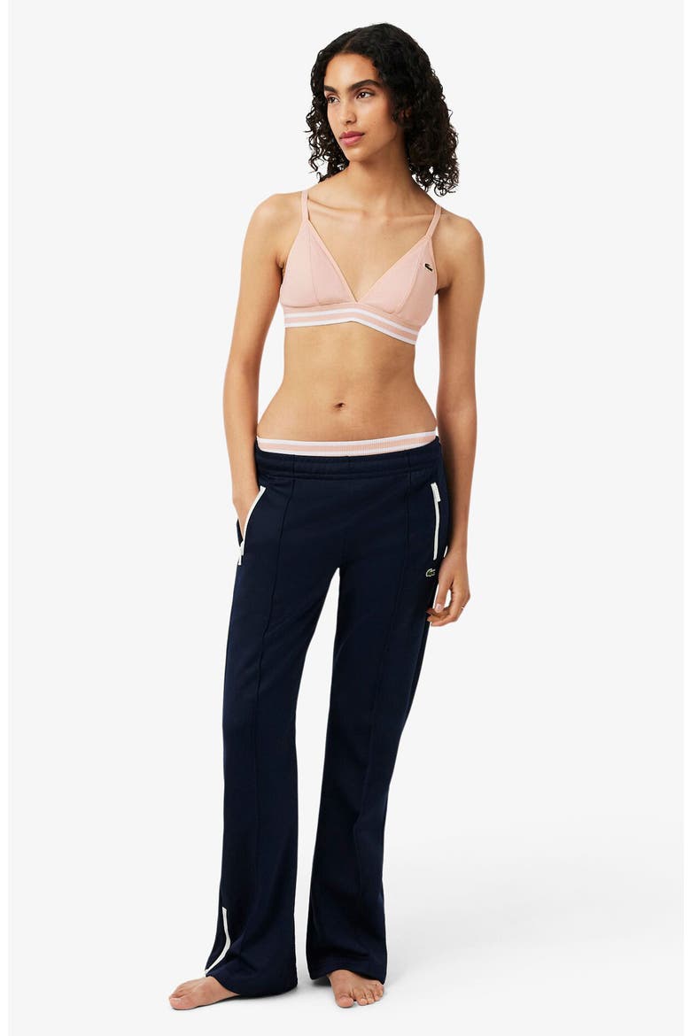 Cotton Blend Rib Triangle Bralette, Alternate, color, BISTRE