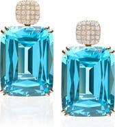 GOSHWARA Gossip Cushion Cut Drop Earrings
