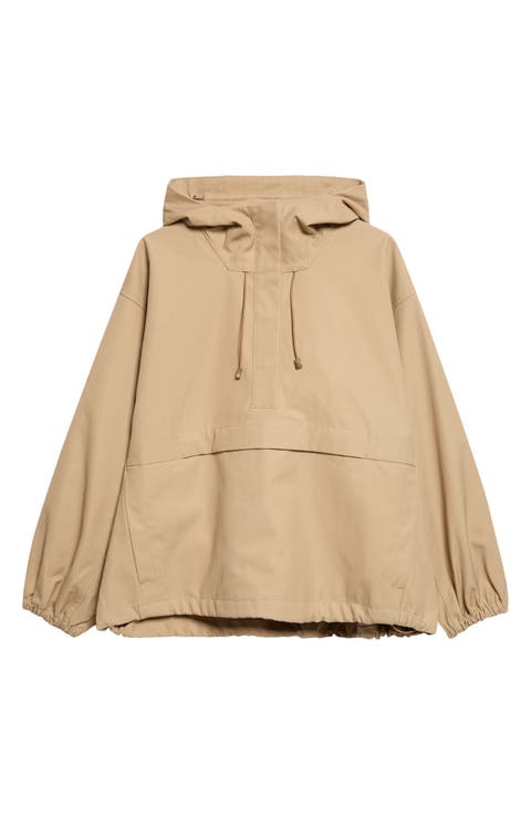 Oversize Hooded Cotton Anorak