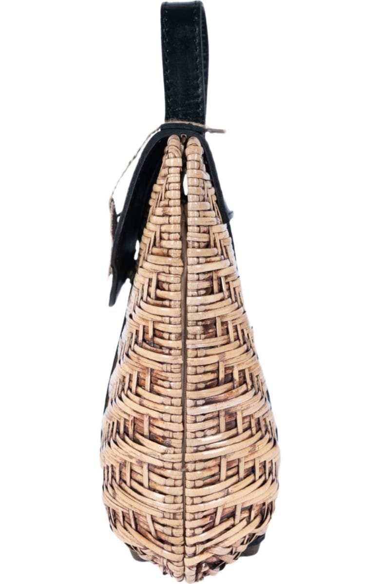 Jelavu Nori Structured Rattan Handbag, Alternate, color, Black