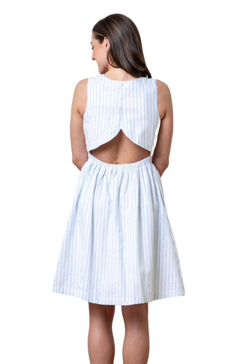 Hope & Henry Women's Linen Open Back Sundress, Alternate, color, 