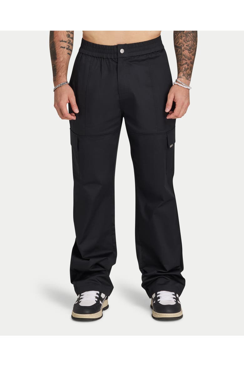 Utility Relaxed Fit Cargo Trousers, Main, color, Black