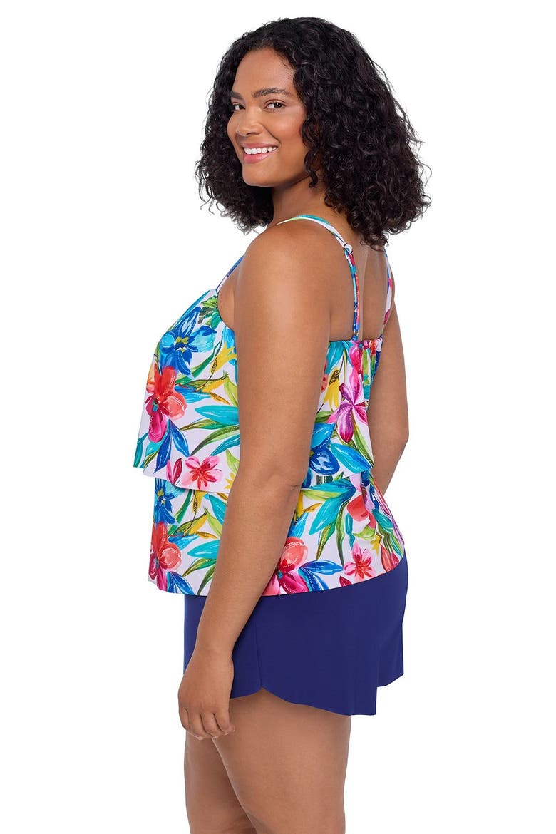 Roxy Double-Tiered Control Plus Size Swim Romper, Alternate, color, Tropical Treasure