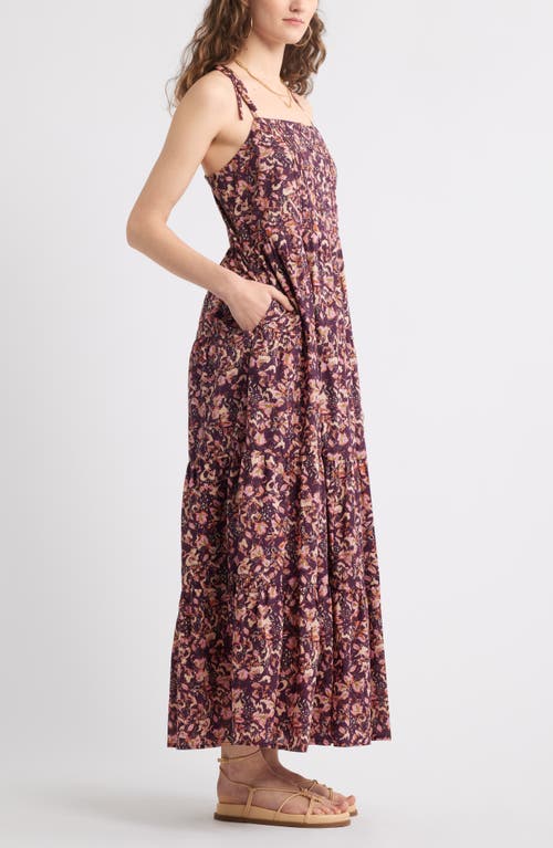 Treasure & Bond Tie Shoulder Tiered Maxi Dress