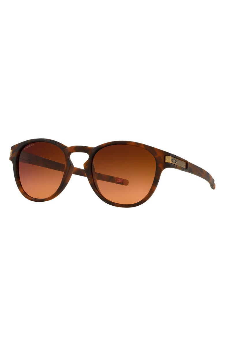 Oakley Latch 53mm Prizm<sup>™</sup> Oval Sunglasses, Alternate, color, Brown Tort