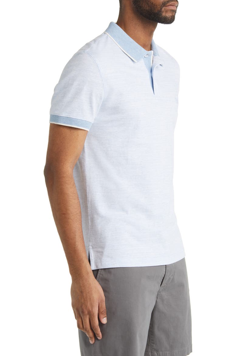 Langs Beach Sports Fit Slub Tipped Polo, Alternate, color, MIST