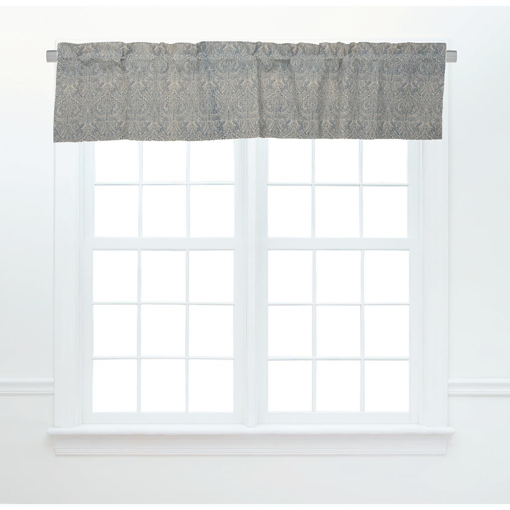 Carol & Frank Desiree Blue Valance Set Of 2 In Gray