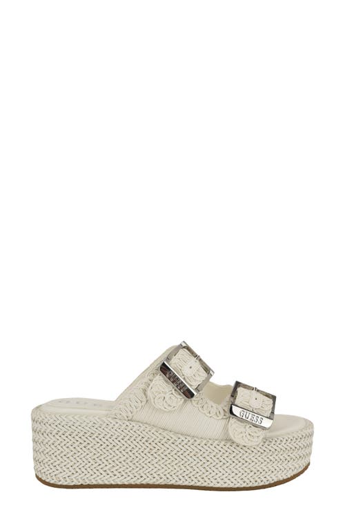 Guess Binks 2 Platform Sandal In Ivory