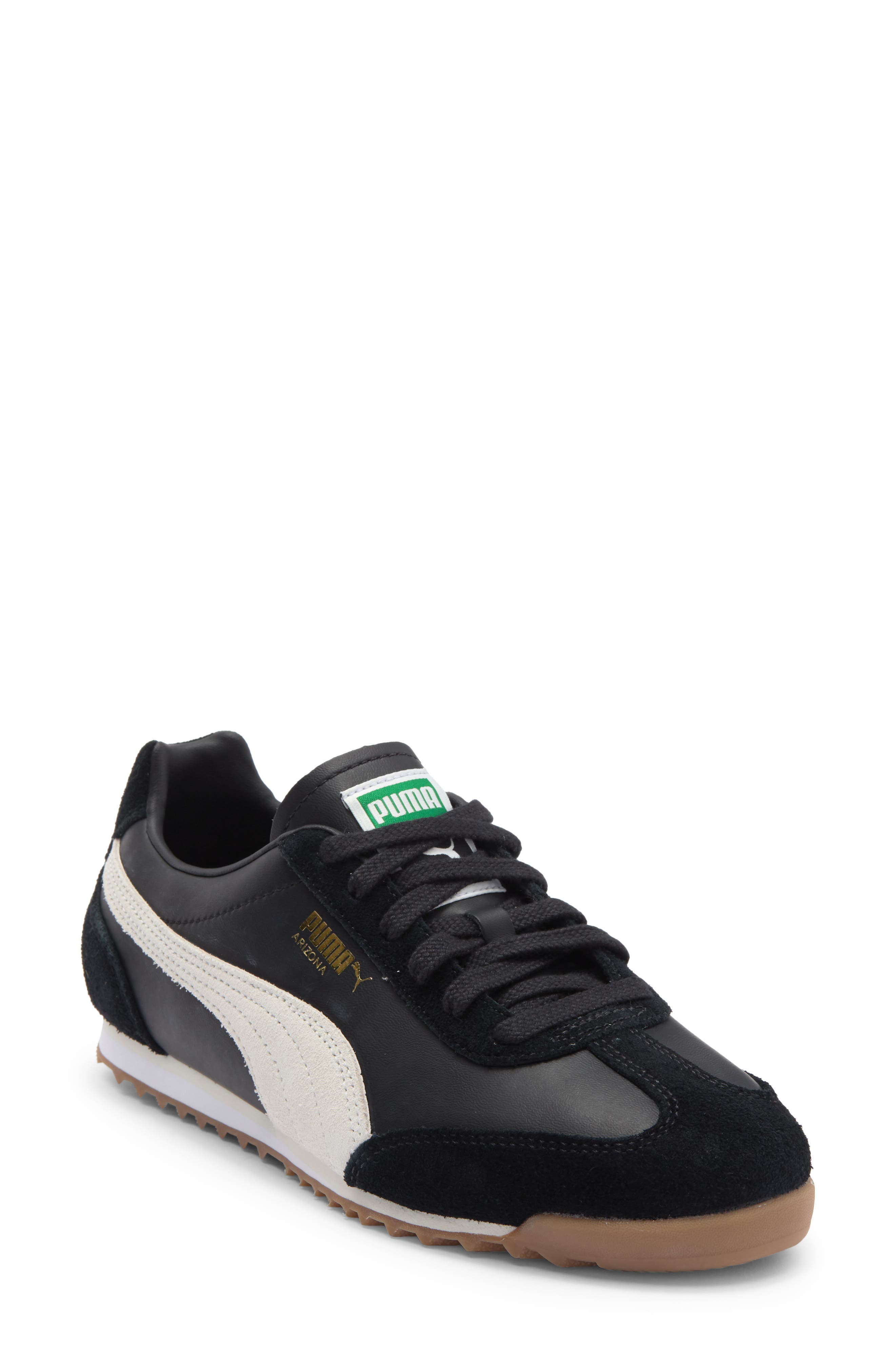 PUMA Arizona Retro Sneaker, Main, color, Puma Black-Warm White