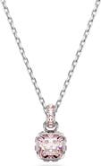 Swarovski Square Cut Birthstone Crystal Pendant Necklace