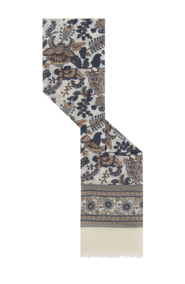 GERARD DAREL Rozanne Floral Scarf, Alternate, color, Natural