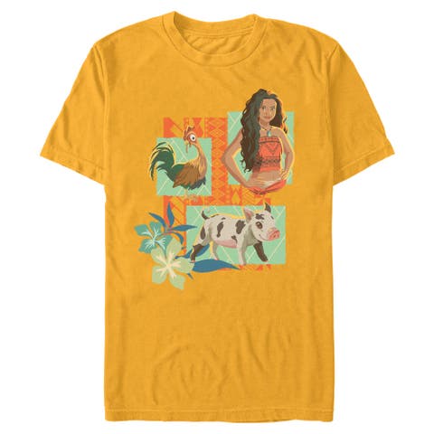 Men's Moana Pua Heihei and Friend Portraits  Graphic T-Shirt