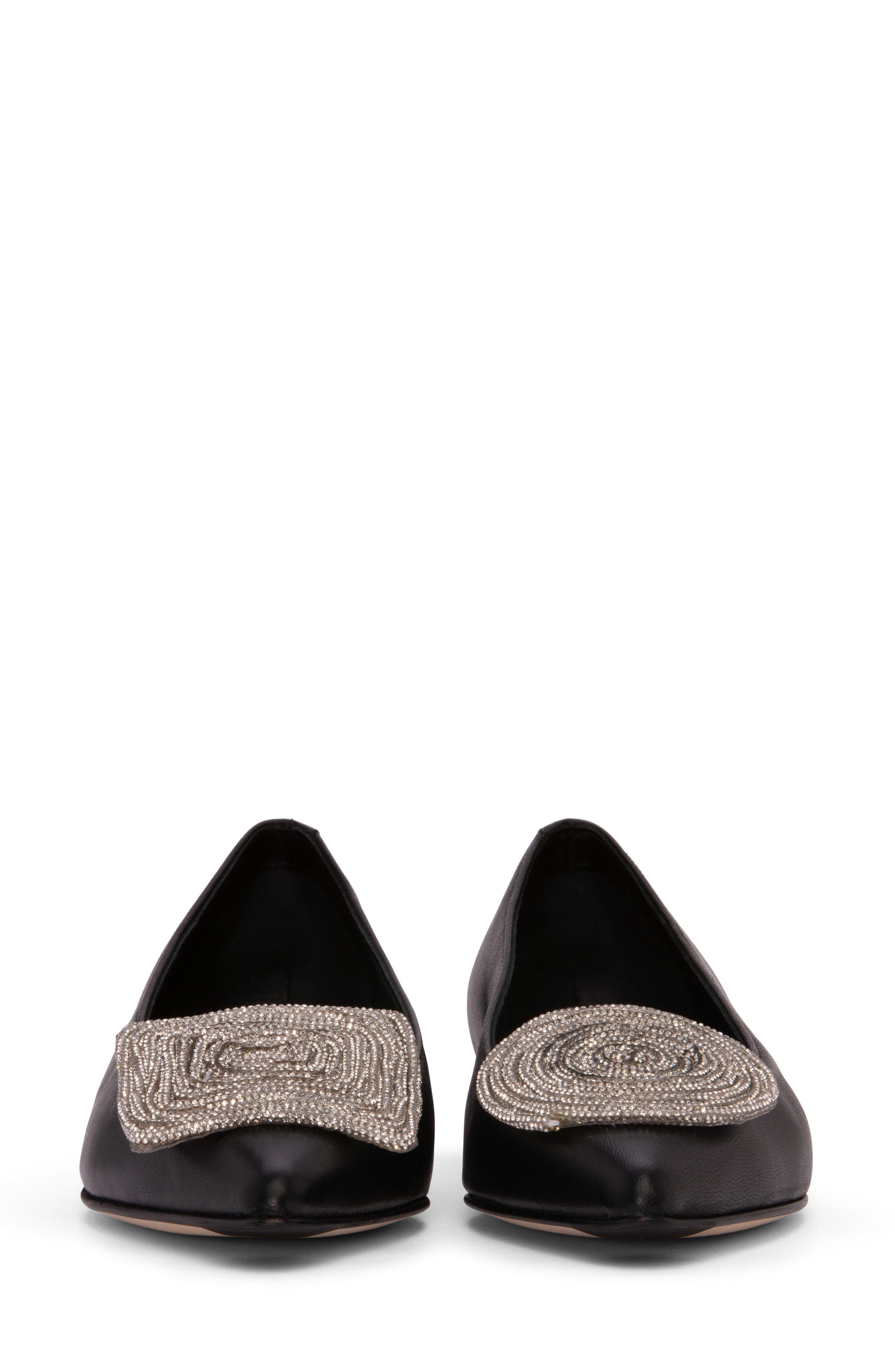 Bonnie Pointed Toe Ballet Flat, Alternate, color, BLACK