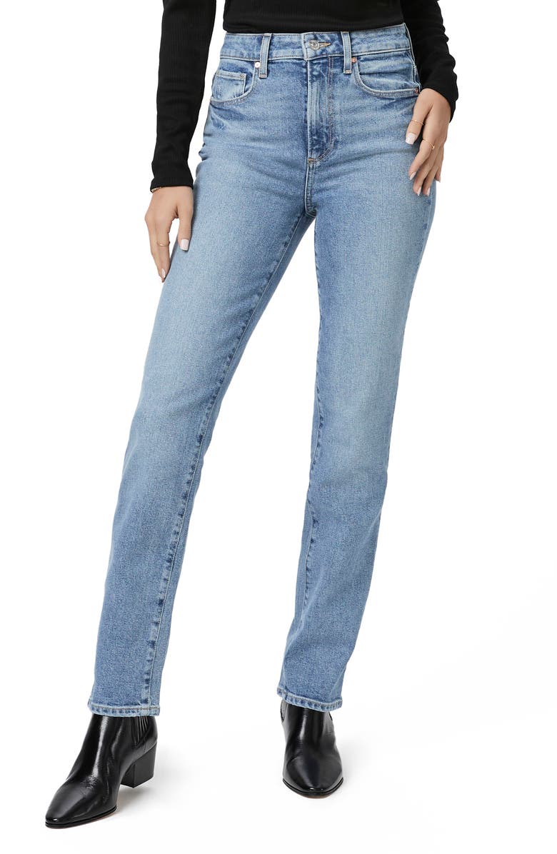 PAIGE Stella High Waist Straight Leg Jeans, Main, color,
