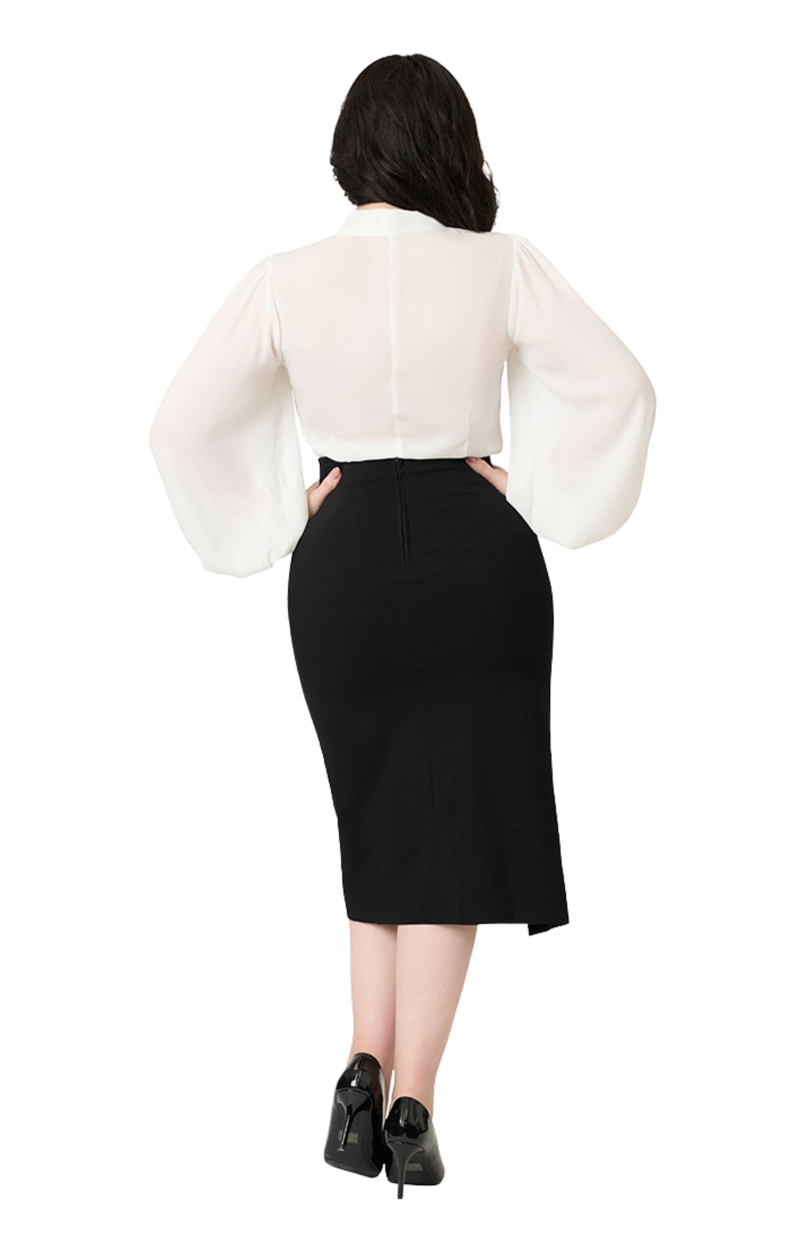 Asymmetrical Pencil Skirt - image 2