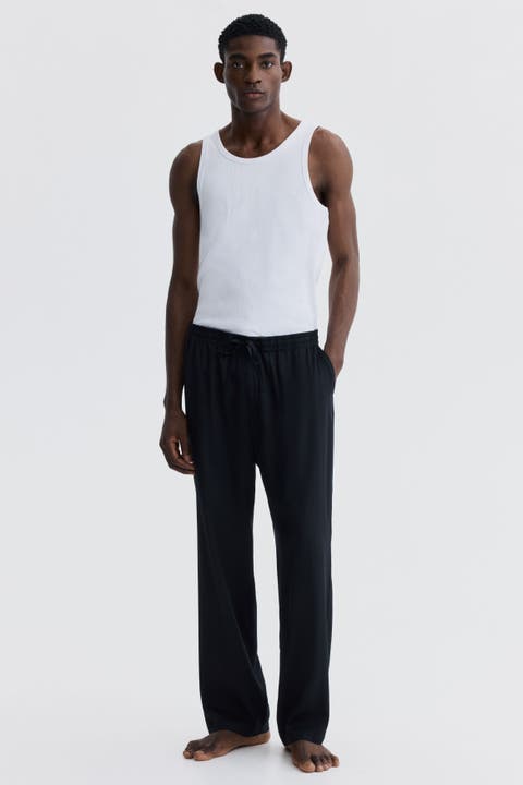 Relaxed-fit poplin pants