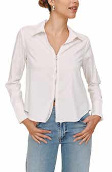 Zip Front Long Sleeve Shirt