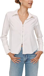 Bella Dahl Zip Front Long Sleeve Shirt