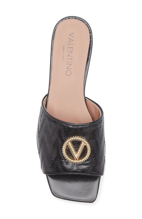 Valentino By Mario Valentino Afrodite Leather Sandal In Black