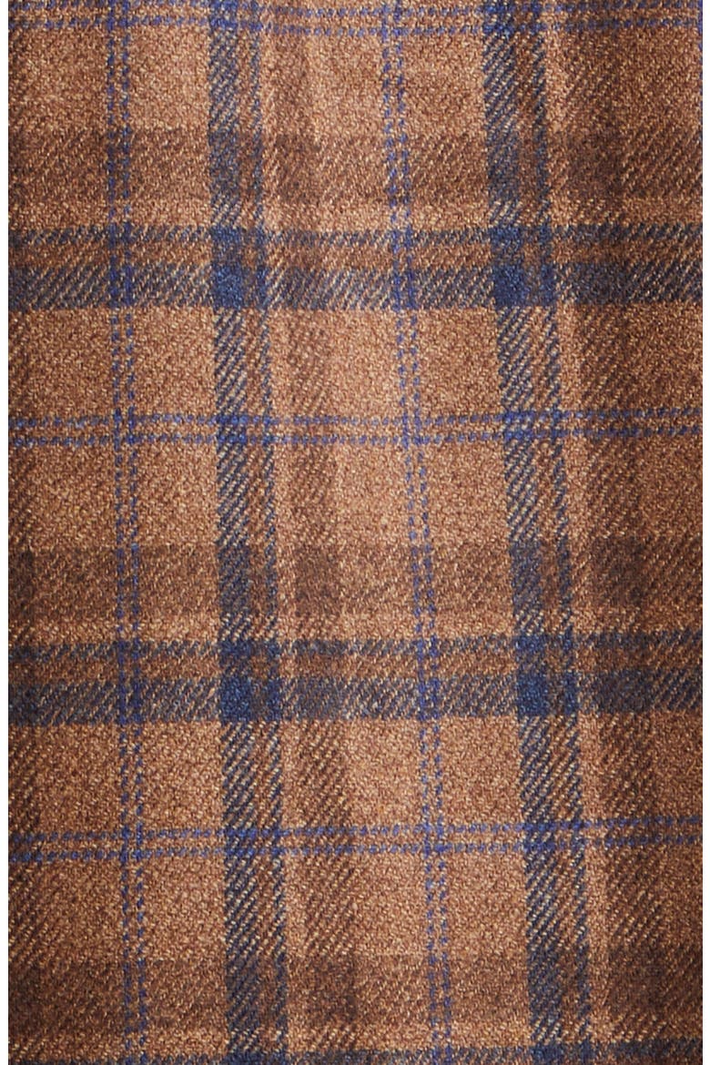 Plaid Wool & Silk Tweed Overshirt, Alternate, color, MEDIUM BRO 420