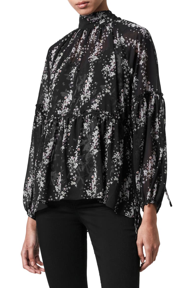 Eimear Cultivar Blouse, Main, color, BLACK